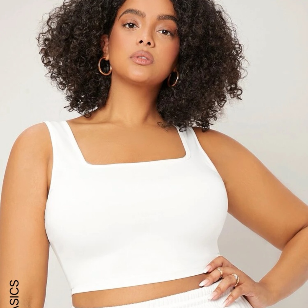 💎SHEIN white crop top
